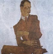 Egon Schiele Portrait of Arthur Roessler (mk12 oil painting